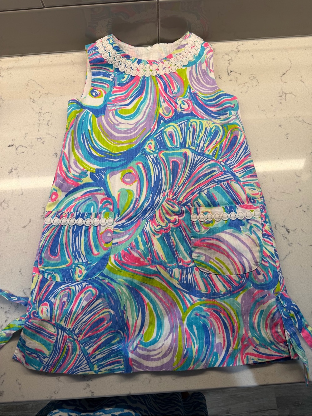Lilly Pulitzer Pastel Multicolor Crochet-Trim Dress